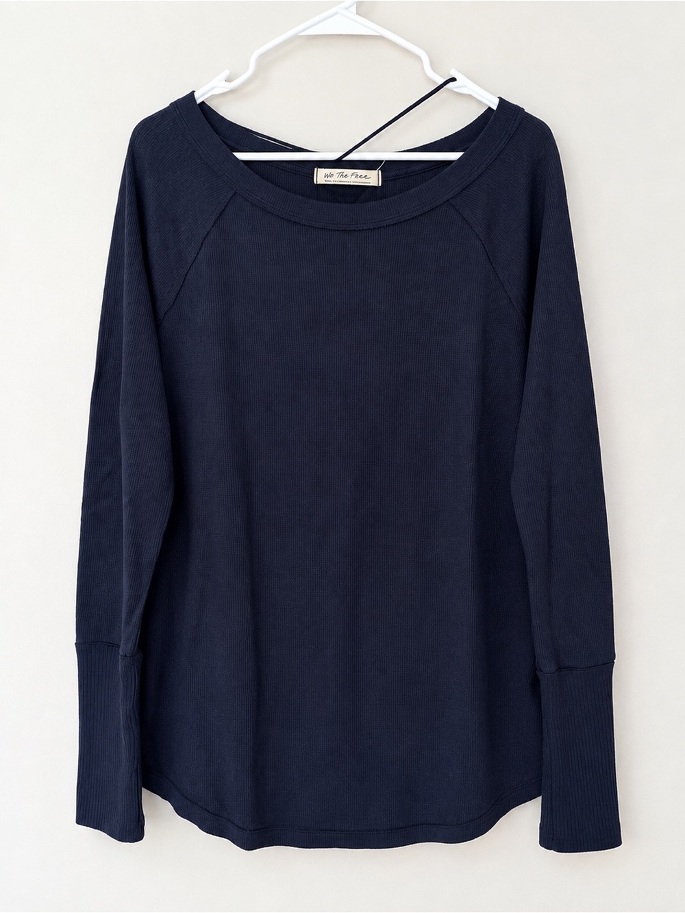 Free People We The Free Snowy Thermal Top Black Small Thumbhole